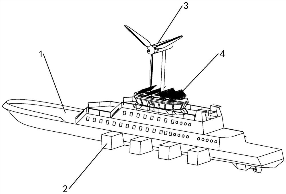一种利用海洋能的船舶发电装置