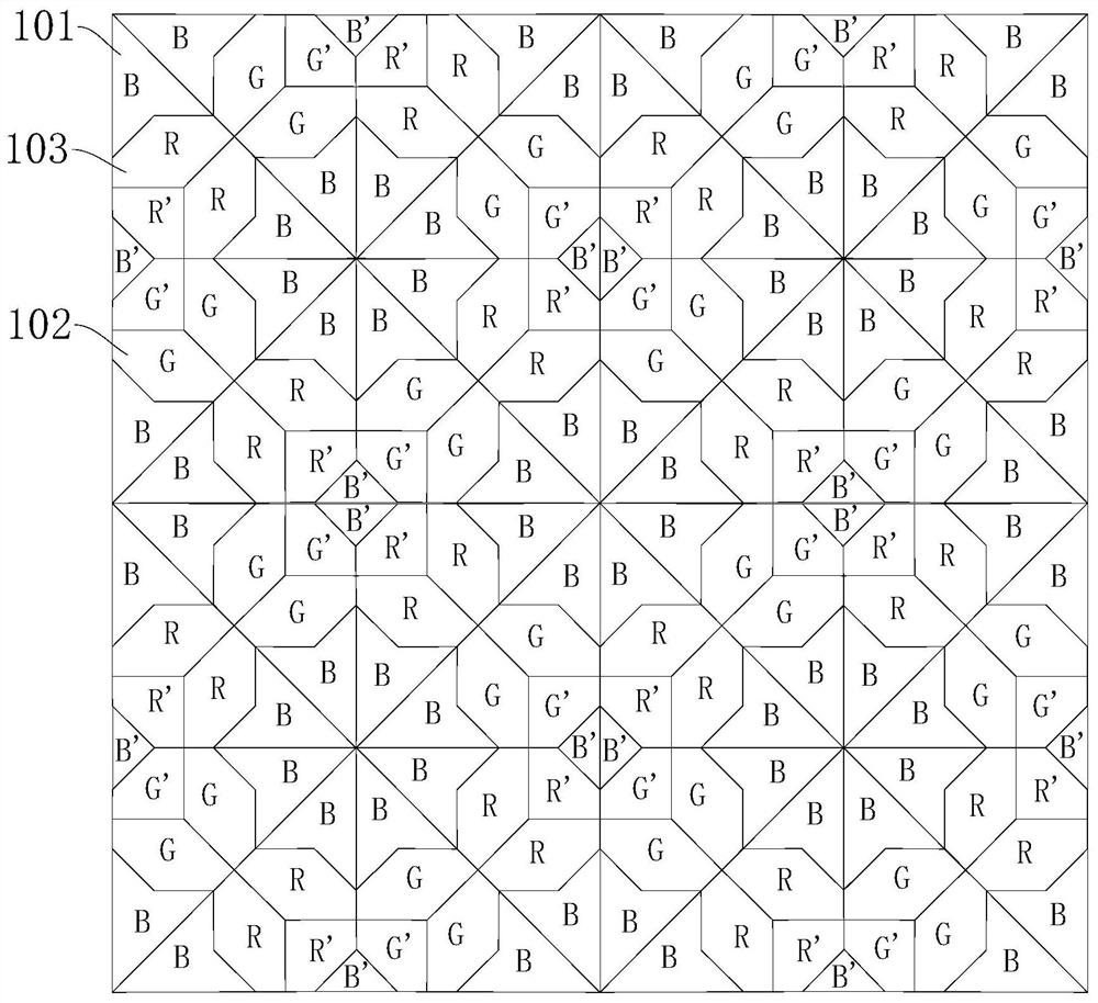 像素排布结构、显示面板及掩模组件