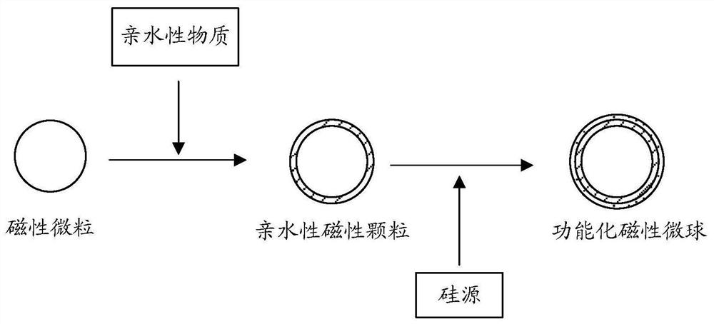 核酸提取用磁性微球的制备方法、所制备的产品及用途