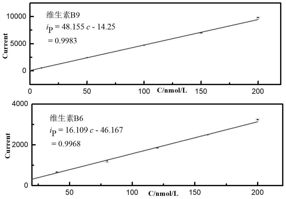 一种能同时检测维生素B6、B9的修饰电极制备方法及检测方法