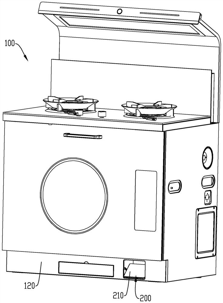 脚踏控制吸排烟速度的集成灶