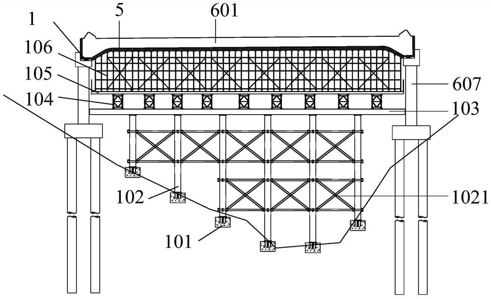 钢管混凝土拼装式桁架组合梁施工体系及施工方法