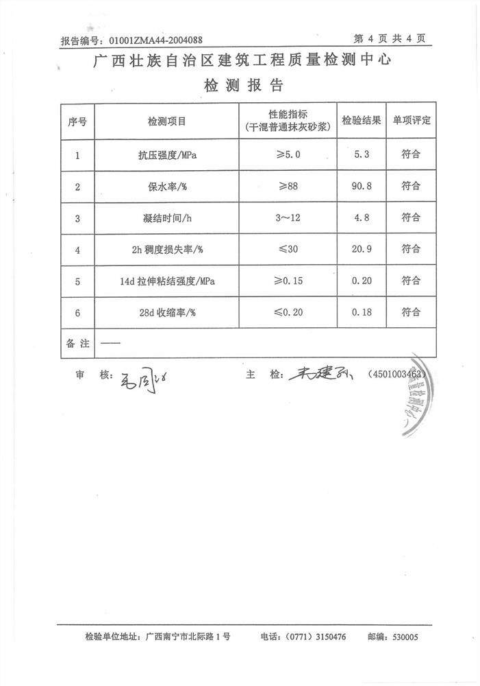 一种抹灰砂浆及其制备方法与应用