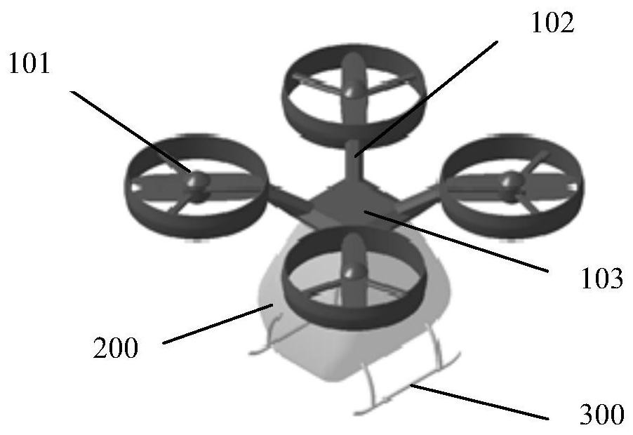 一种可分离升力部件的电动垂直起降飞行器