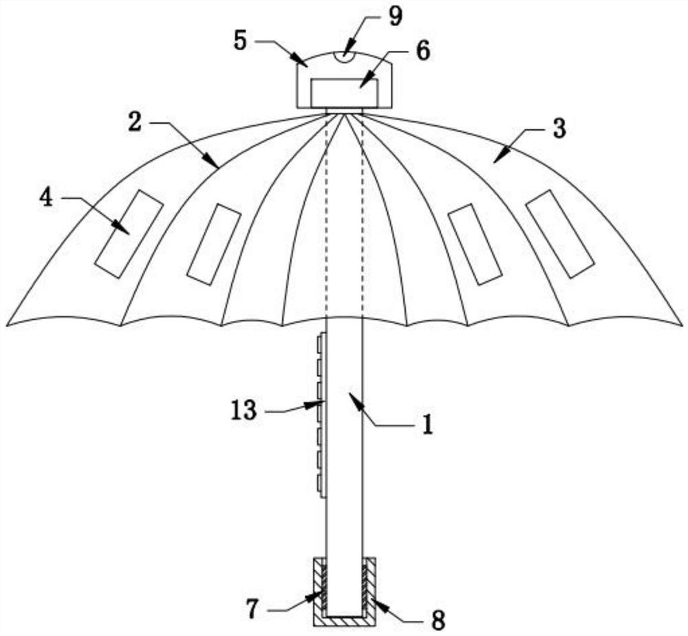 一种多功能户外智能雨伞