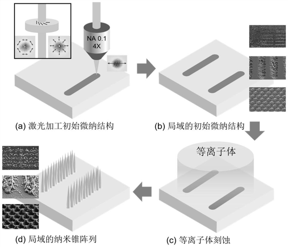 一种纳米锥形阵列结构及其制备方法