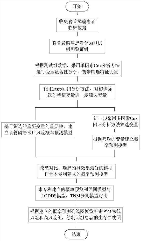 基于Lasso的食管鳞癌患者风险预测列线图模型建立方法