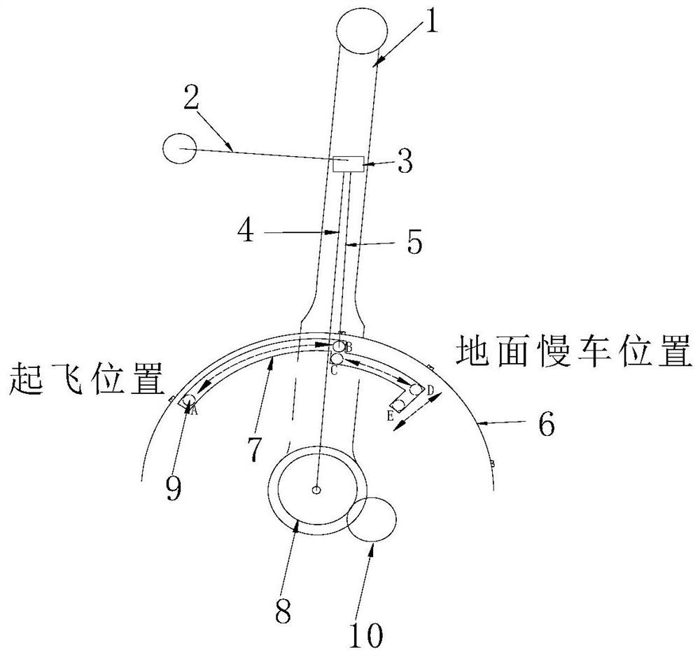 一种涡桨飞机双杆形式油门台的机械互锁保护装置