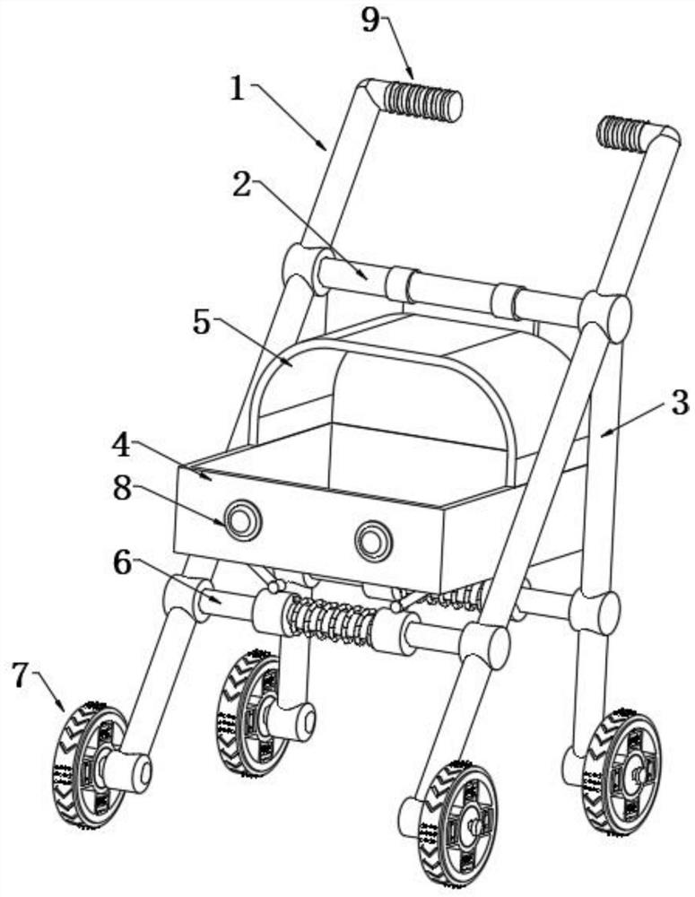 一种车轮防滑结构及具有该结构的婴儿车