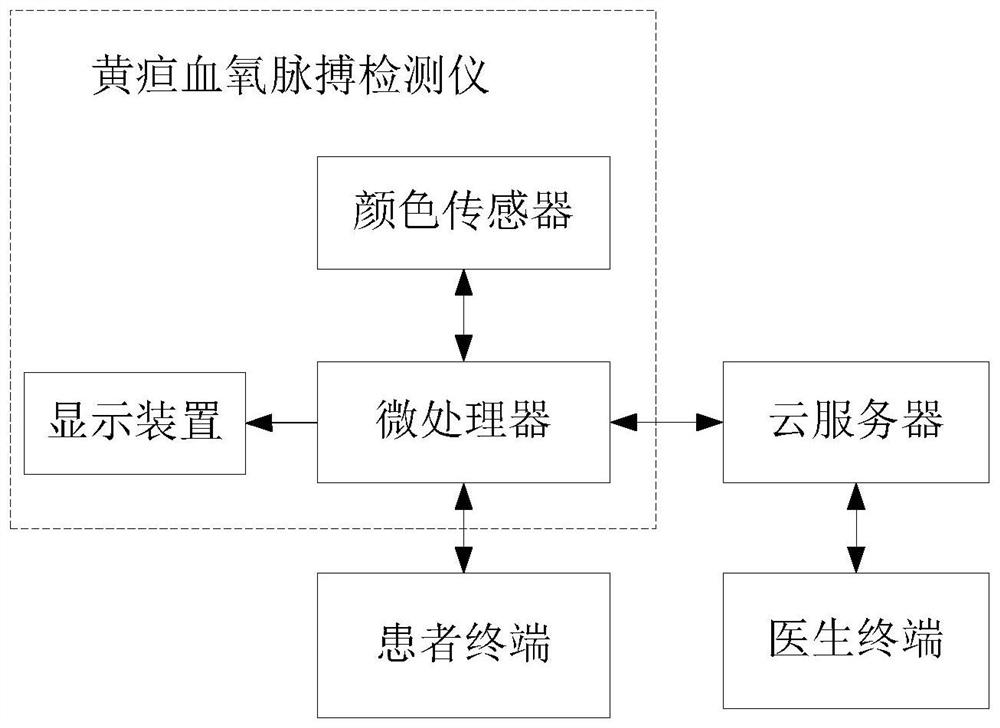 一种远程动态新生儿黄疸血氧脉搏检测系统和方法