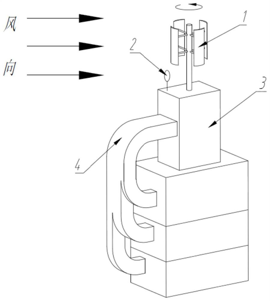 一种可利用风能的建筑物通风系统