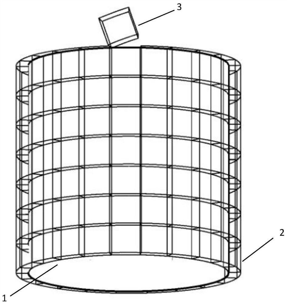 一种偏转折叠的充气式分块点连接太空舱壳体结构