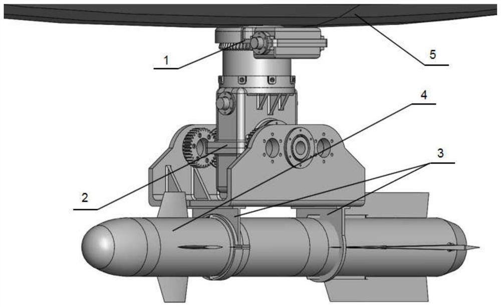 一种中低空飞艇挂弹姿态稳定装置