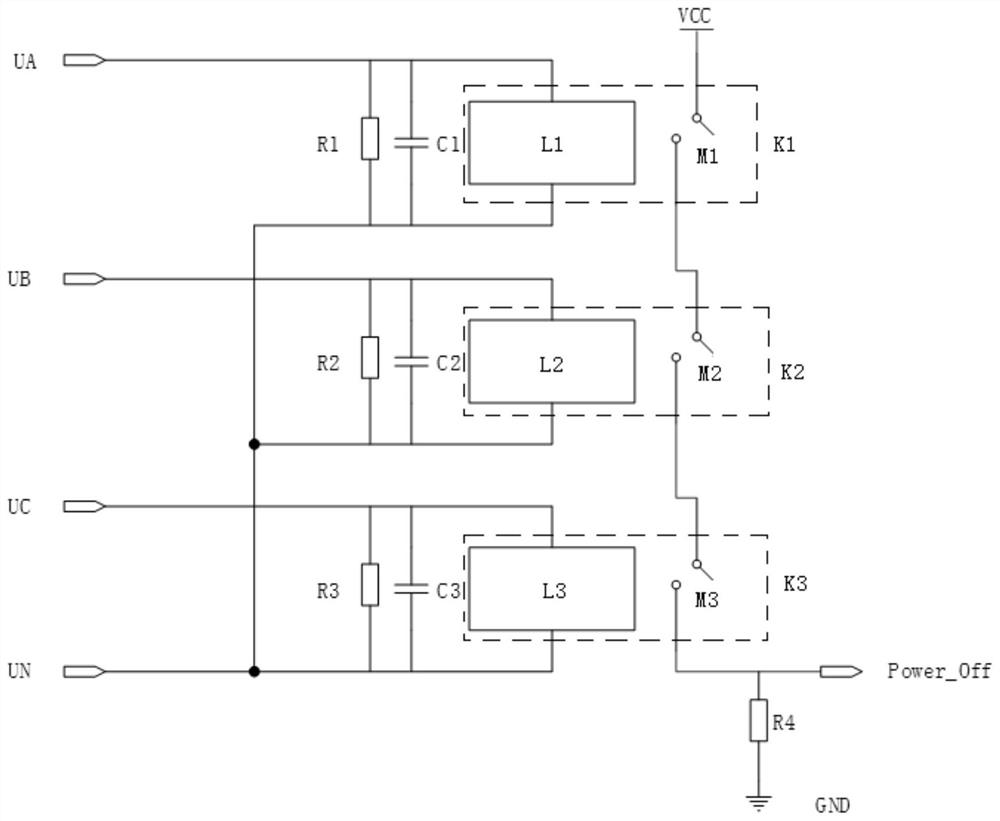 一种检测三相市电掉电的电路