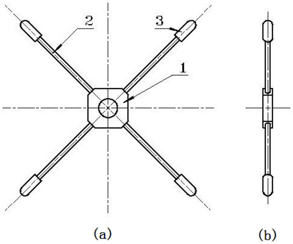 一种无人机拦阻索的十字形支撑结构及拦阻系统和方法