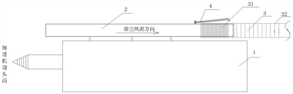 一种除尘风机负压风筒结构