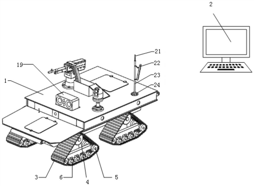 一种履带式多功能地面无人作战平台