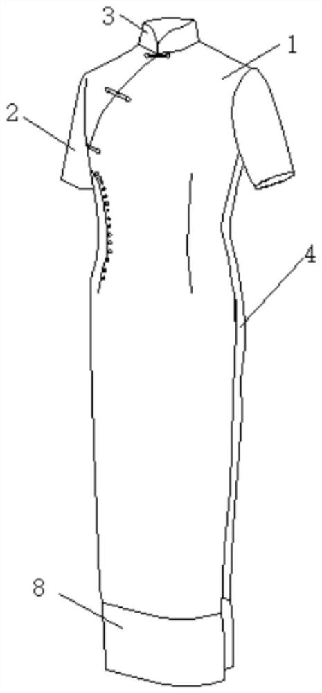 一种含纳米结构的女士棉纺旗袍礼服