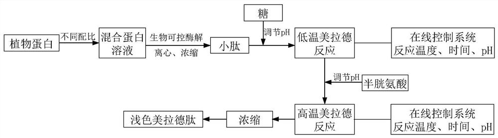 一种浅色美拉德肽风味盐的制备方法