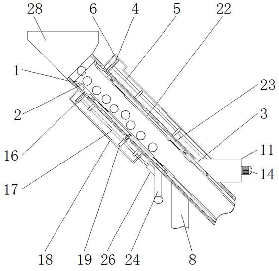 一种基于农产品产地使用的农作物管道式输送机