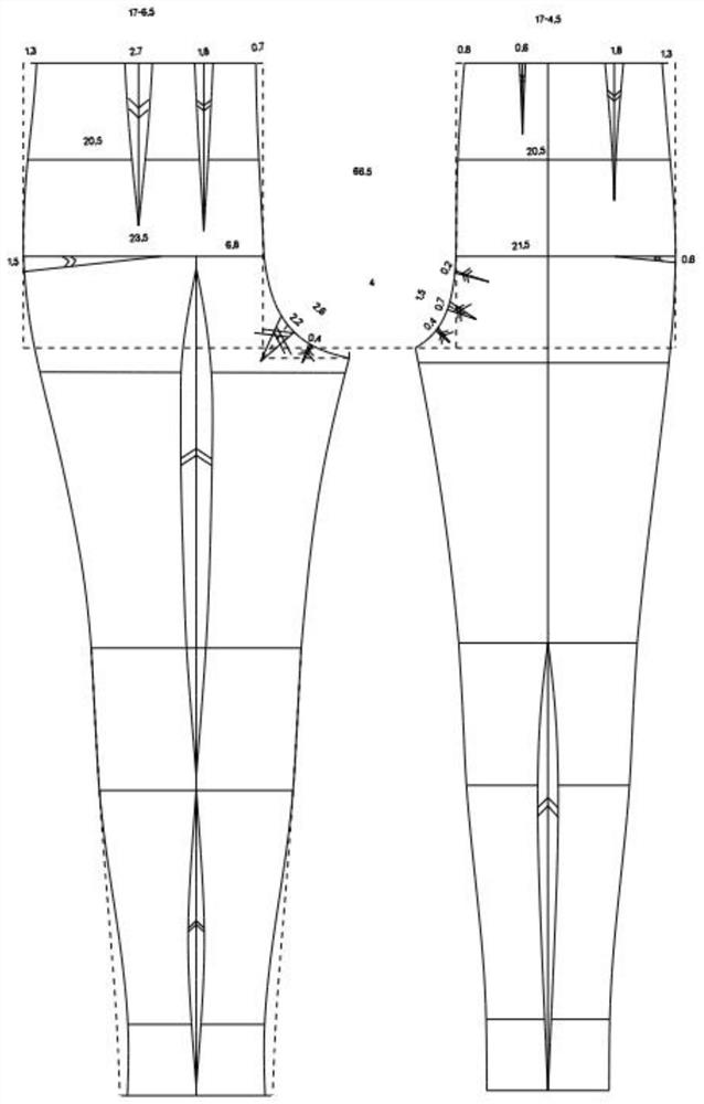一种以人体为基型的女装裤子制版方法