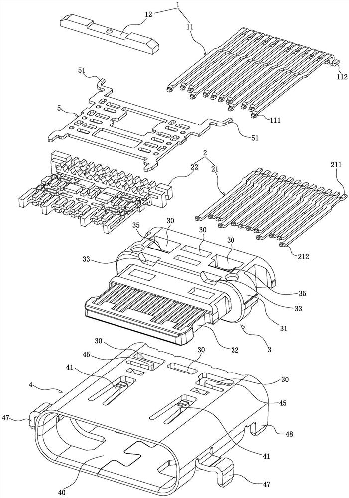 一种双排SMT沉板型态USB TYPE-C连接器