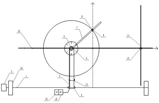 一种基于筒车模型下的研究y=Asin(ωx+φ)图像变化的装置