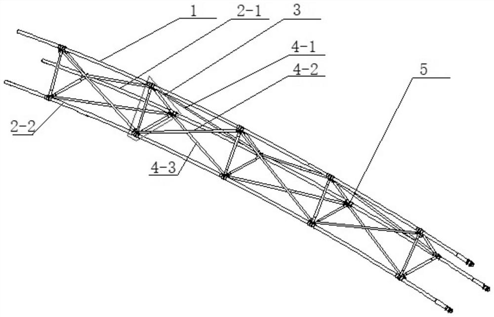 一种三角截面弧形复合材料桁架及其制备方法