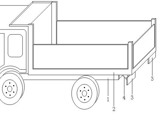 一种自卸卡车后尾灯折叠支架