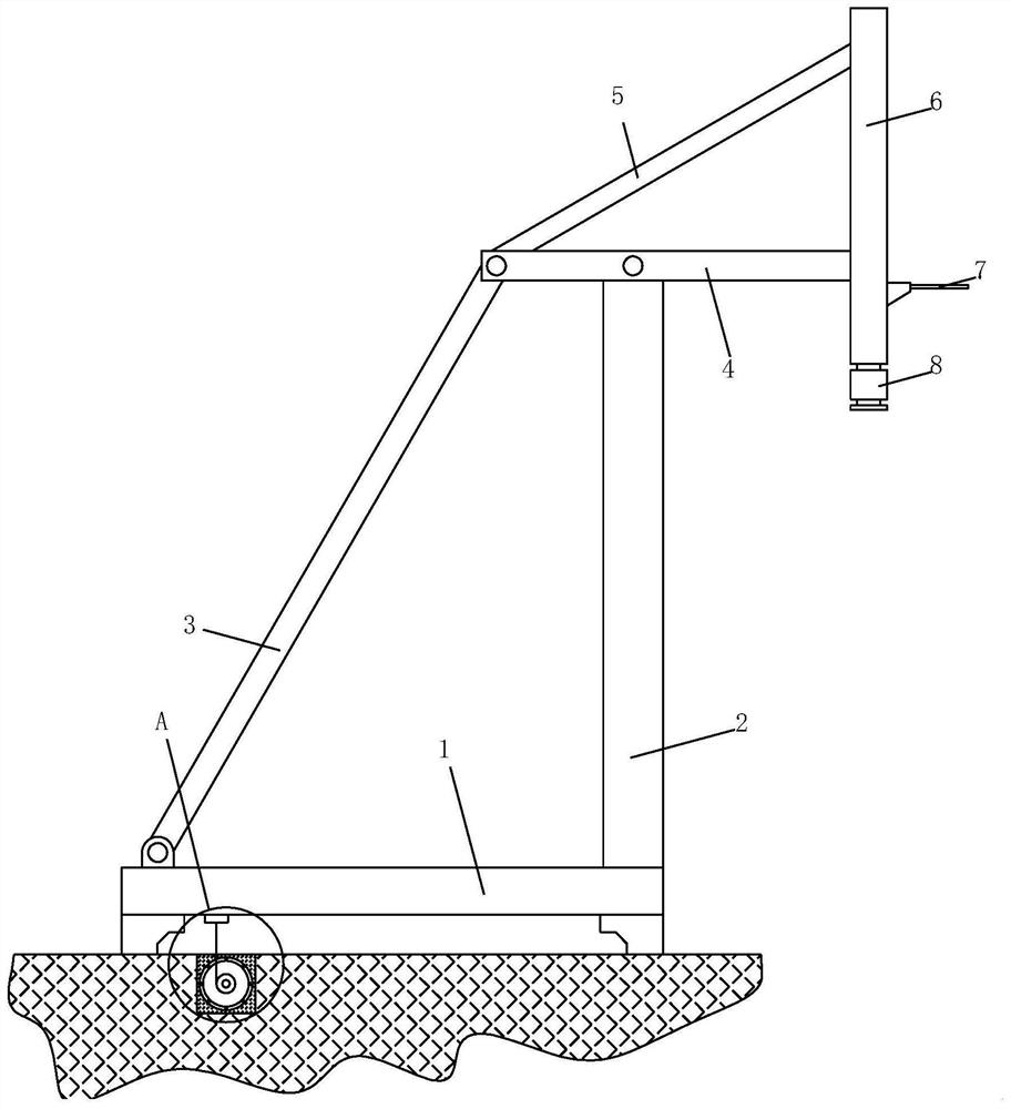 一种带倾倒保护的篮球架
