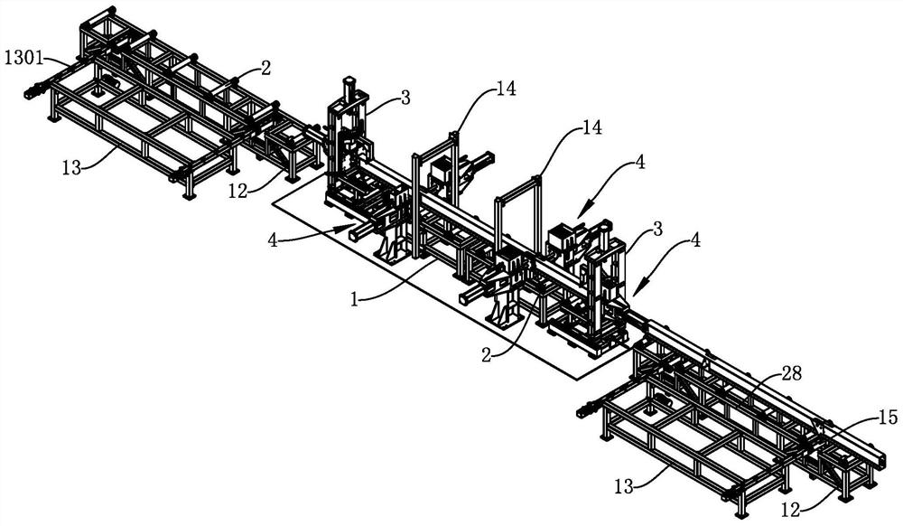 一种停车设备纵梁与连接板焊接生产线