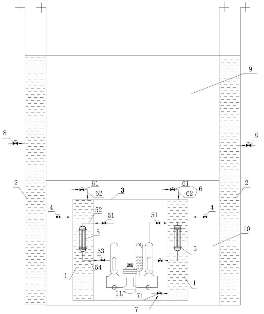 一种用于海洋核动力平台的安全壳屏蔽冷却系统