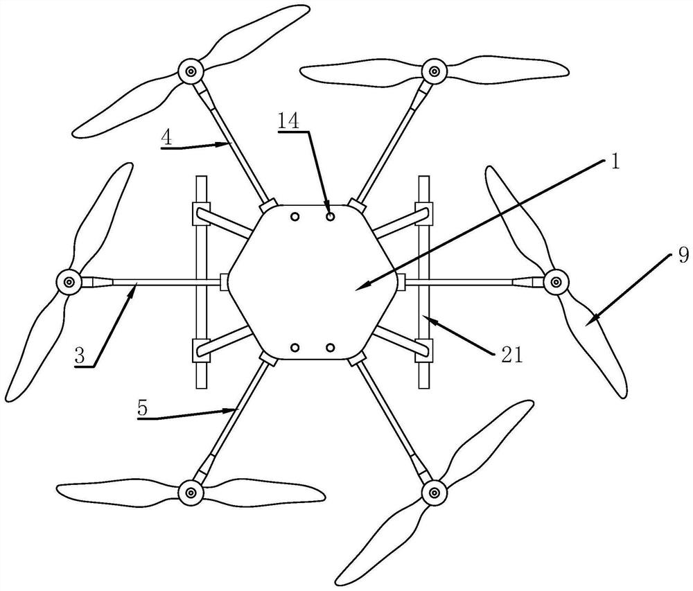 一种电力架线用的六轴无人机