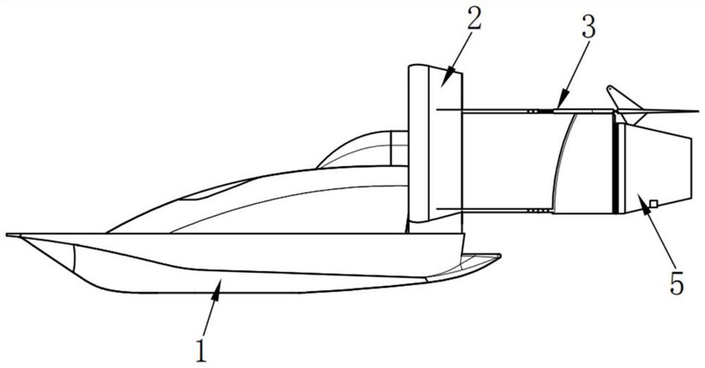 一种无人驾驶电动直驱双体空气动力船