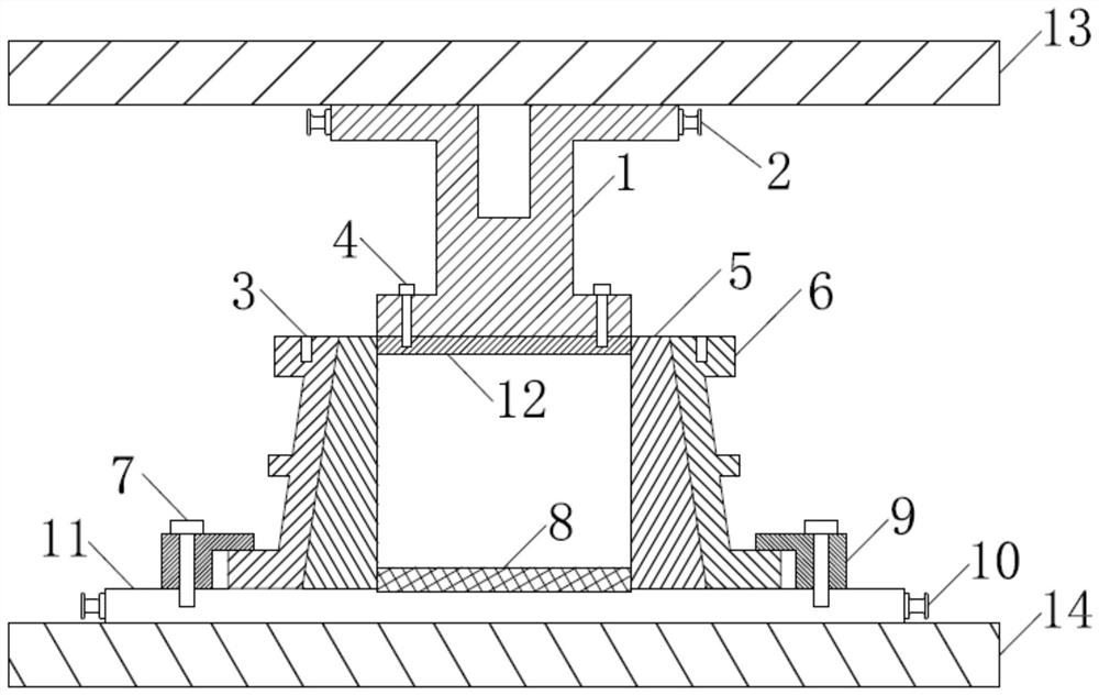 一种缓冲材料圆形砌块分体式压制模具及砌块制备方法