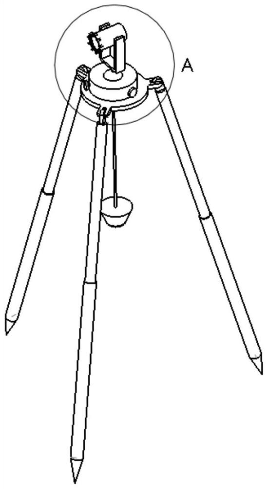 一种照准棱镜用自动垂直棱镜对中支架