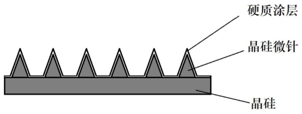 具有硬质涂层保护的晶硅微针及其制备方法