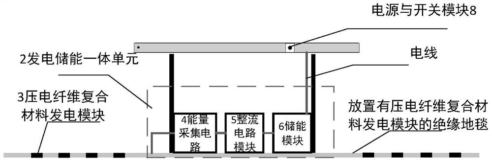 一种压电型简易发电桌椅