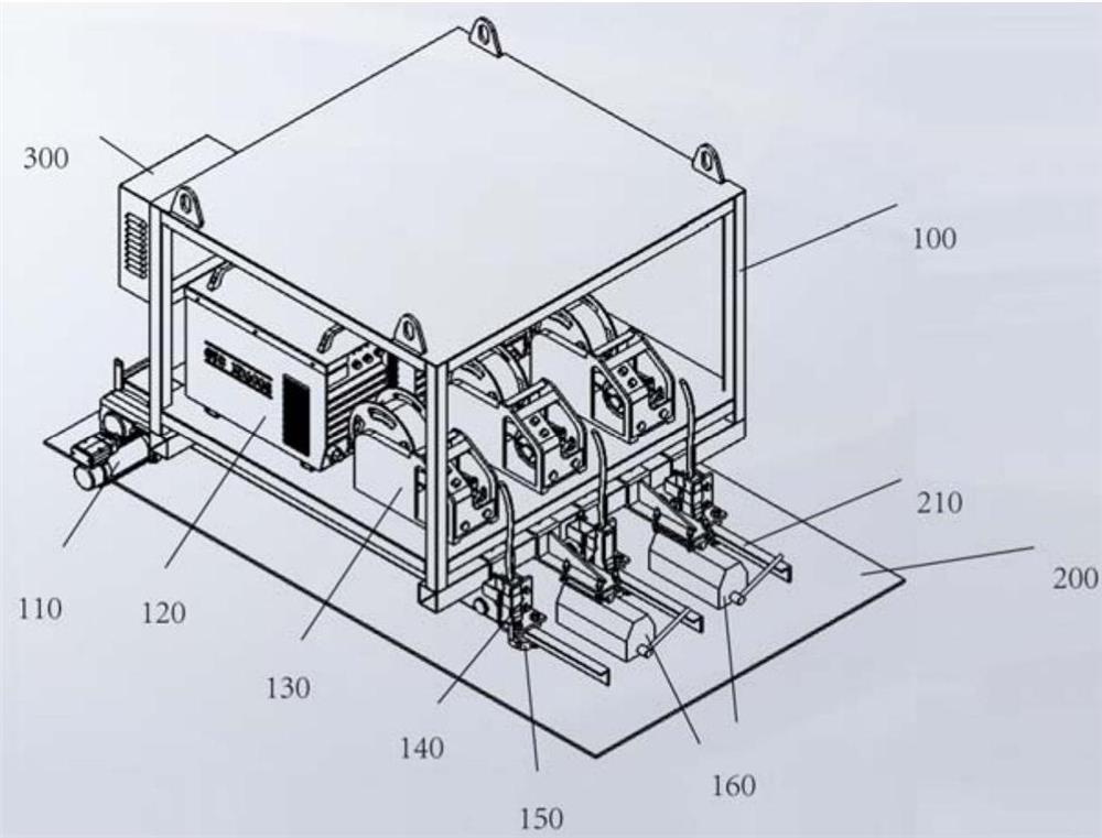 重型装备箱型梁腹板磁悬浮安装角钢自动焊接机器