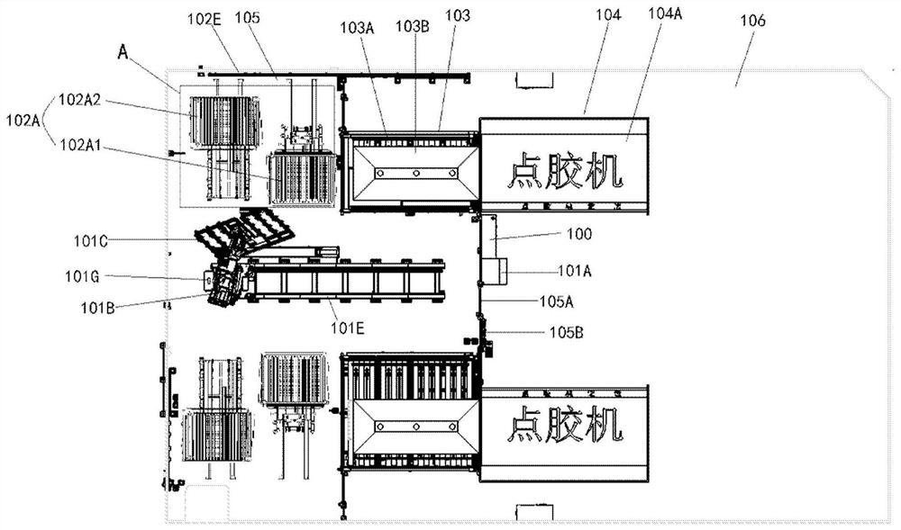 电梯轿厢部件点胶设备和自动化生产方法