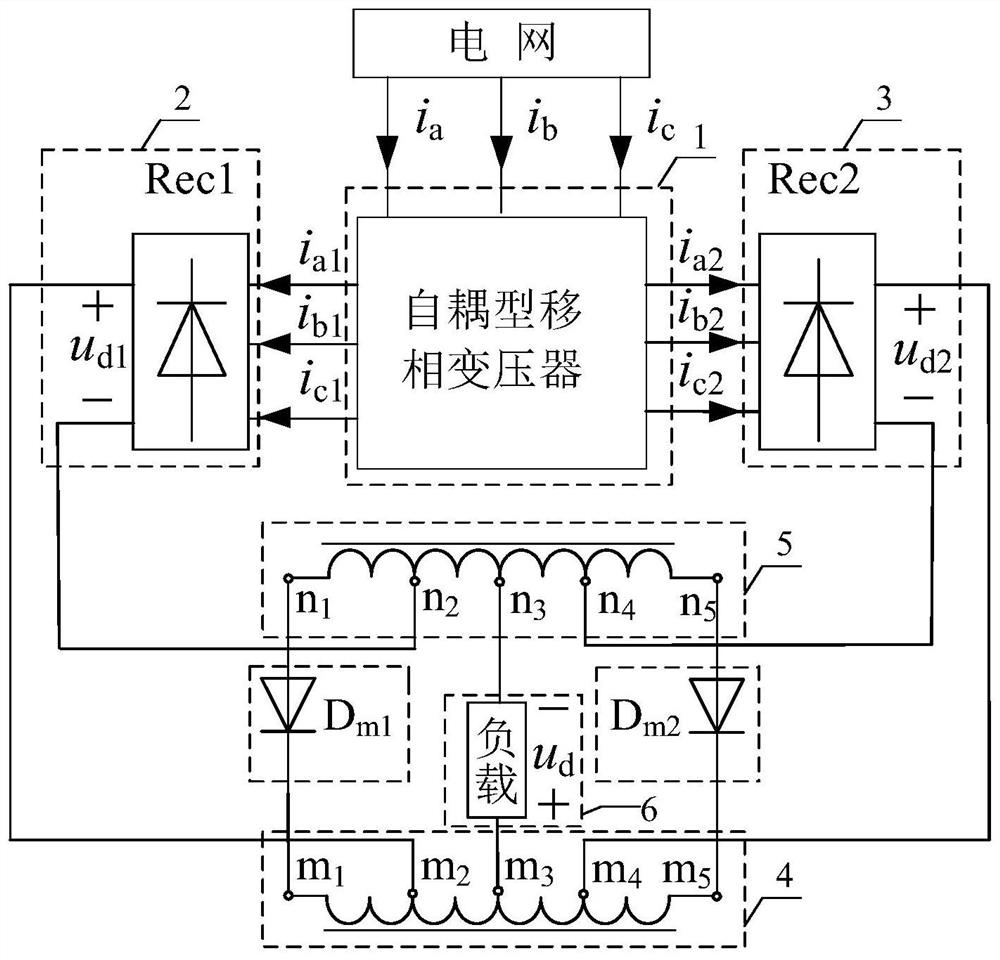 基于改进型双抽头双平衡电抗器的自耦型24脉波整流器