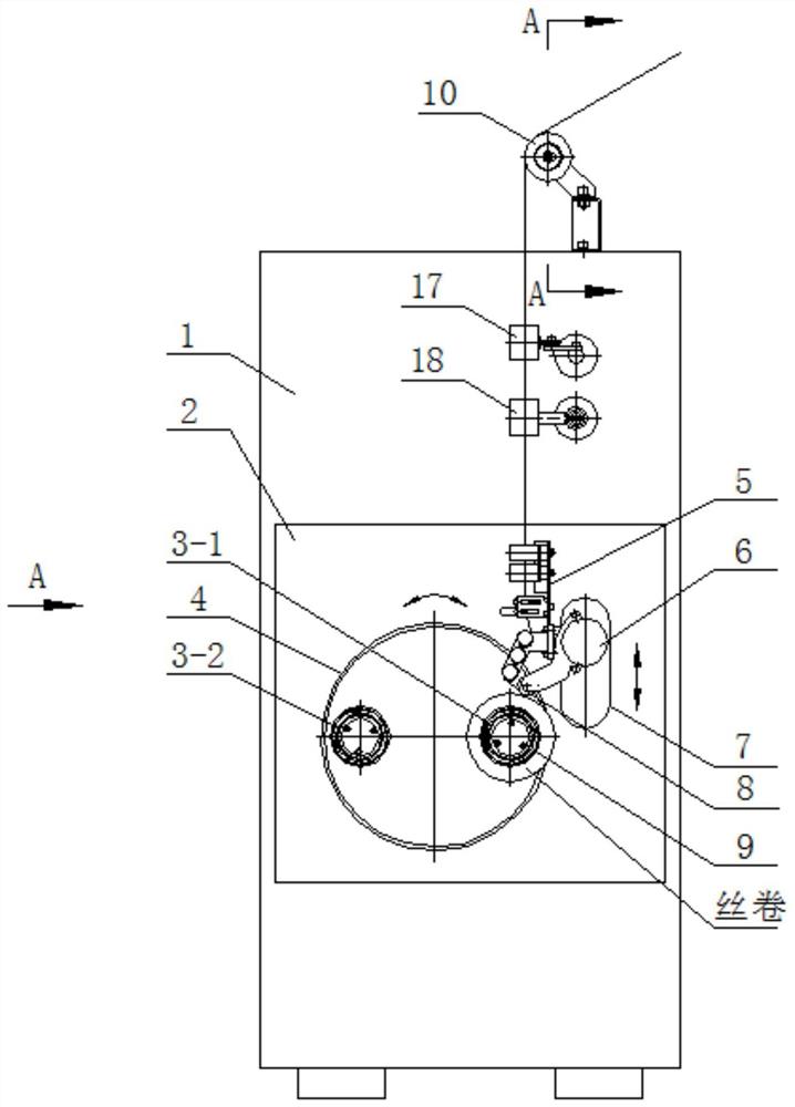 一种同轴双锭碳纤维收丝机