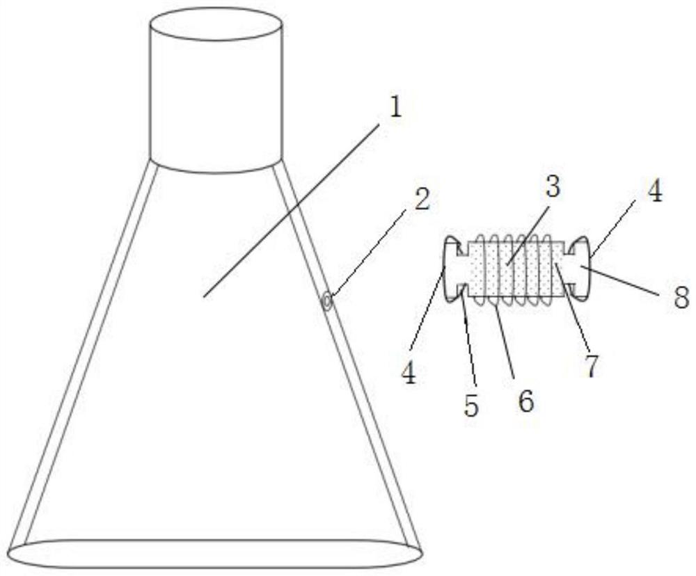 一种三角瓶结构及瓶内深色液体的监察方法
