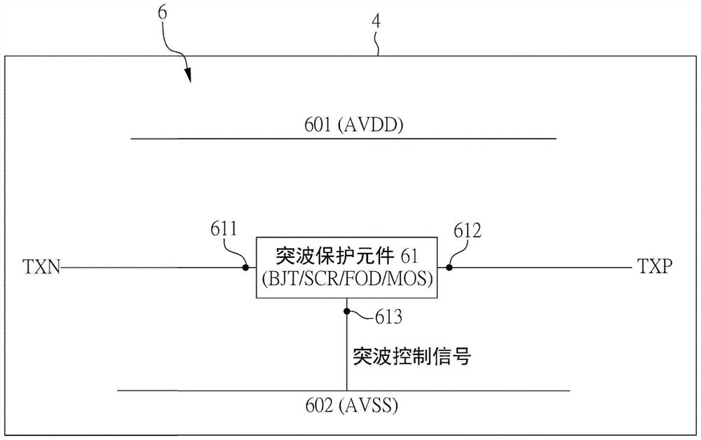 芯片上突波保护电路