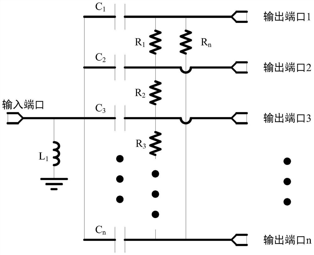 一种n路单片集总式功分器的拓扑结构及其设计方法