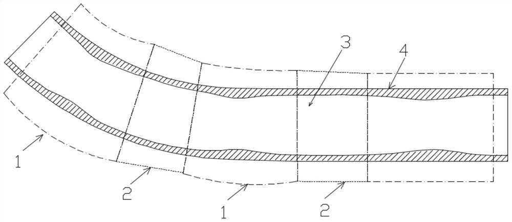 一种溢洪道泄槽弯段结构