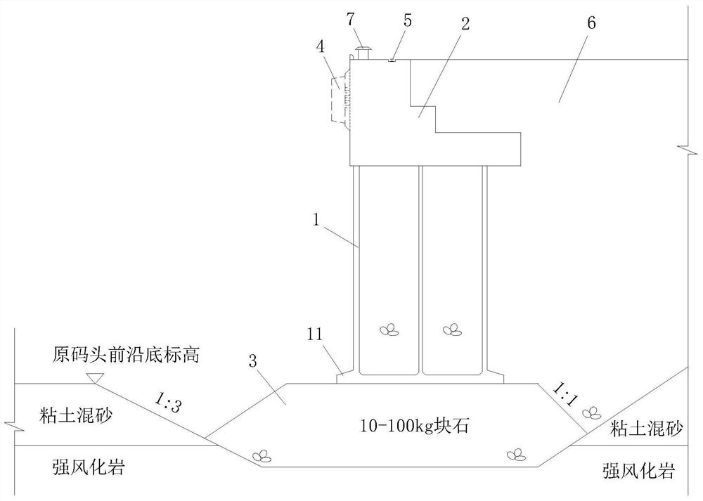 一种沉箱码头的升级改造方法