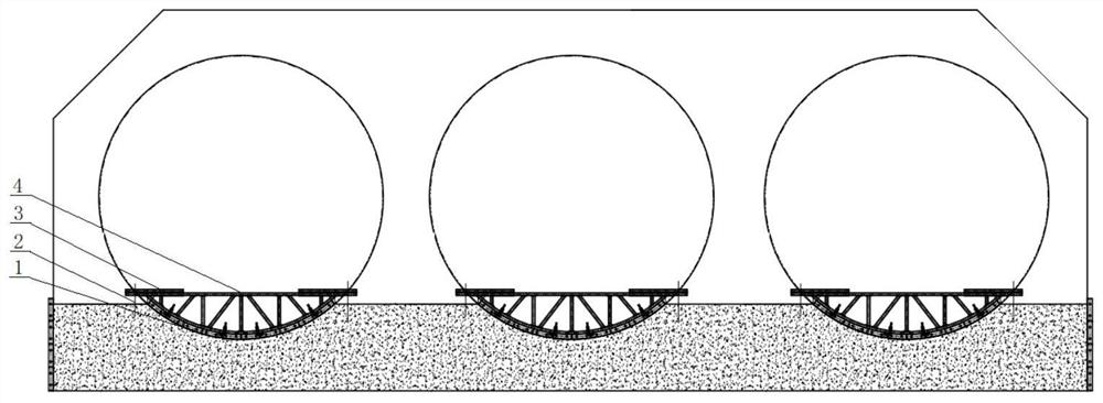 应用于三管一联混凝土结构倒虹吸管道的仰拱模板