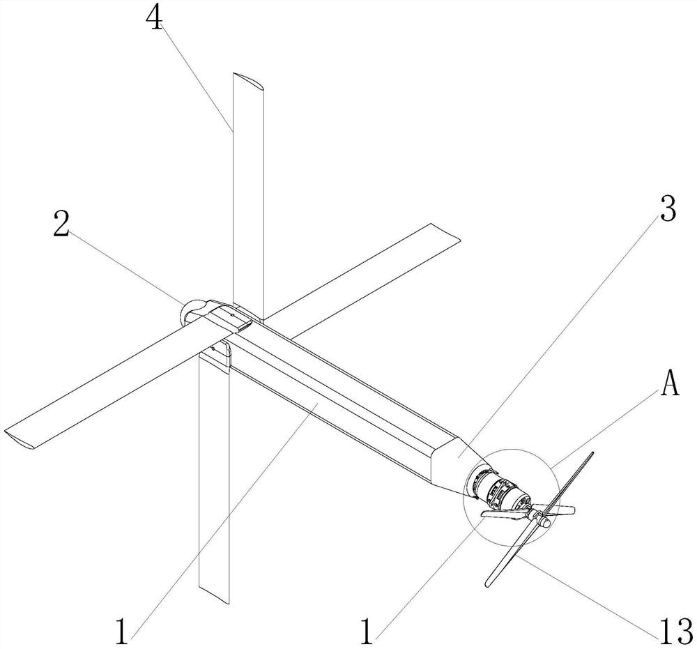 一种运用折叠机翼和共轴双桨动力模块的双形态无人机