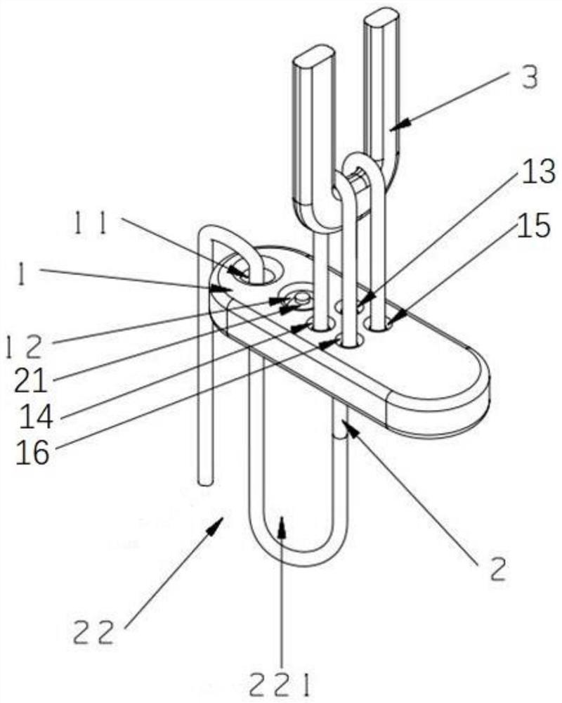 一种带袢钛板的配套线穿线方法